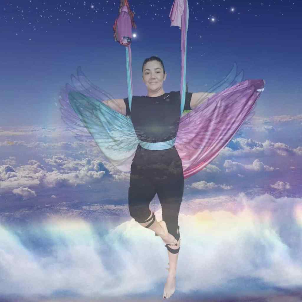 Aerial Fitness Angel Pose