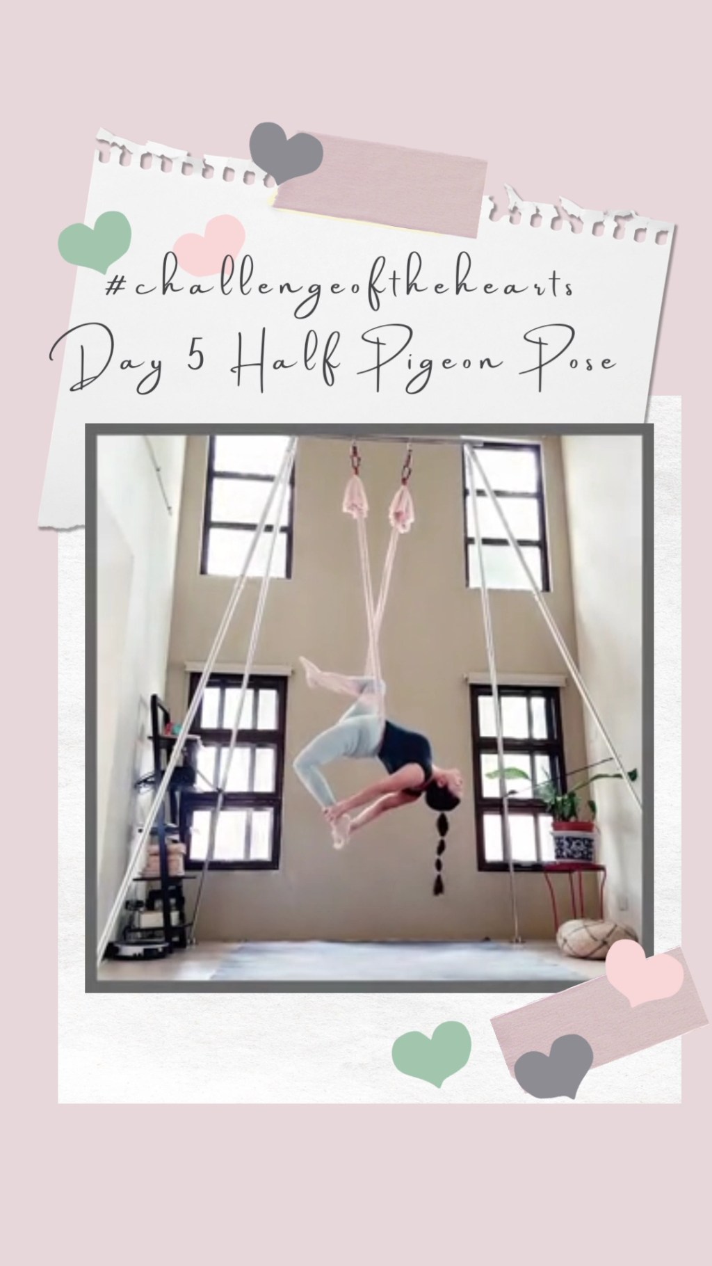Aerial Yoga Half&nbsp;Pigeon
