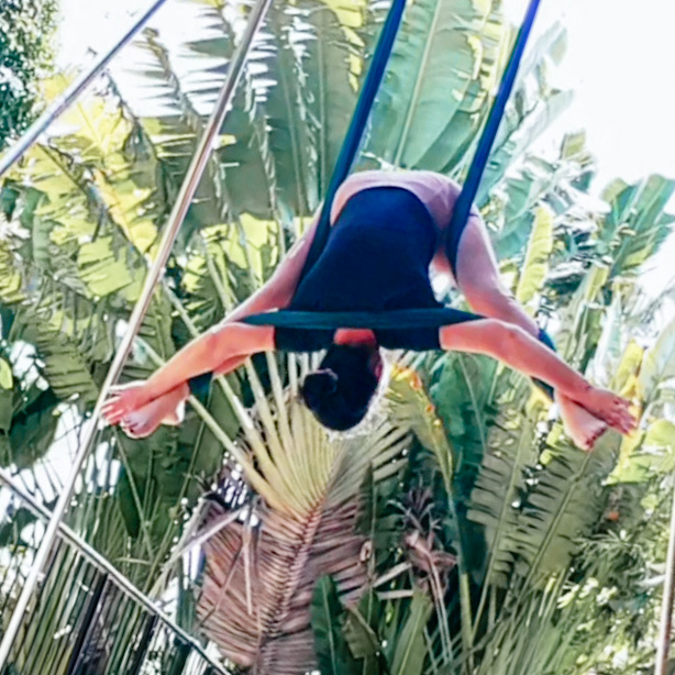 Aerial Yoga Kurmasana