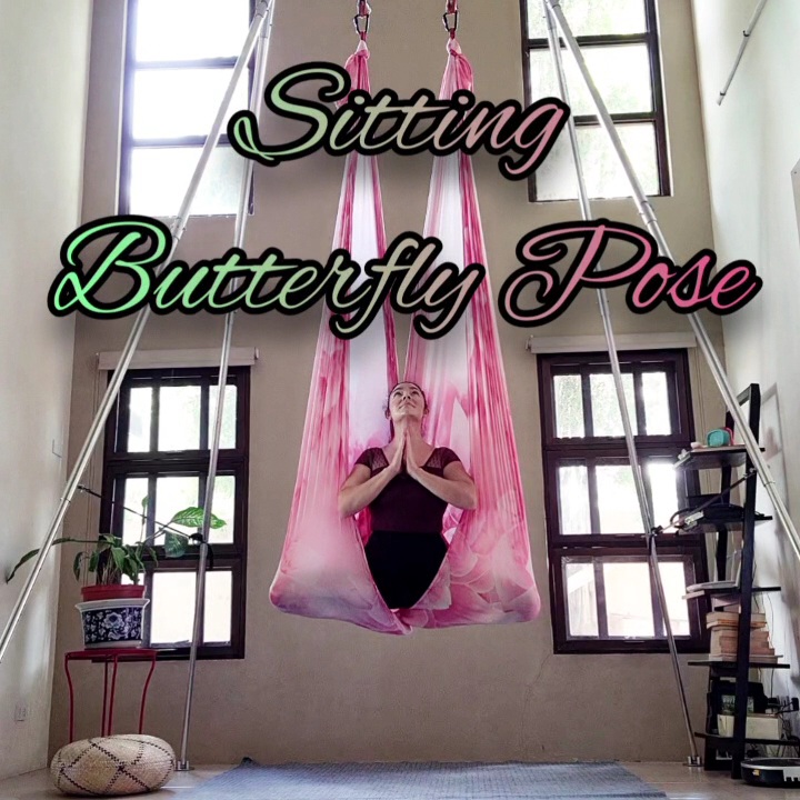 Aerial Yoga Sitting Butterfly&nbsp;Pose